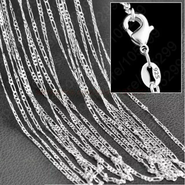 Fashion  Silver Plated 2MM Chain Men Women's Necklace Jewelry Gifts 16"-30''