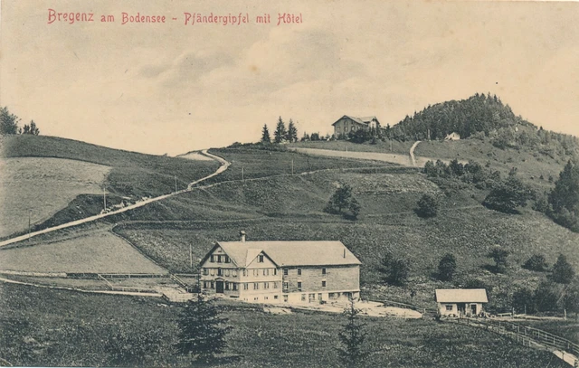 AK aus Bregenz am Bodensee, Pfändergipfel mit Hotel, Vorarlberg  (R25)