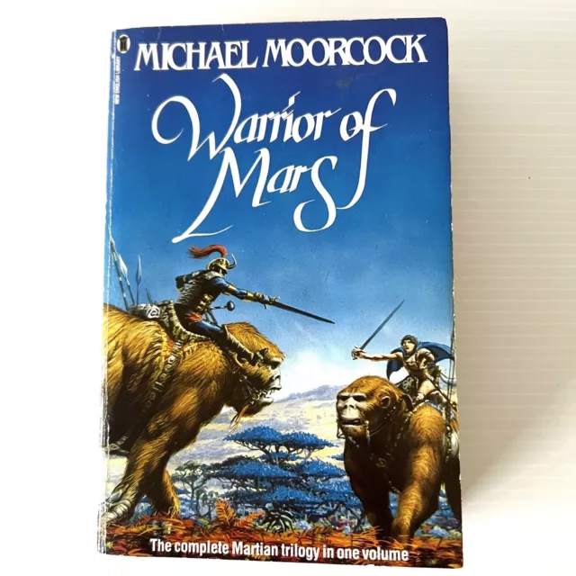 Warrior of Mars by Michael Moorcock, Martian Trilogy Omnibus First NEL PB 1986