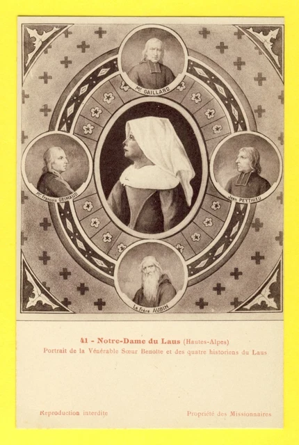 cpa 05 - OUR LADY of LAUS (High Alps) BENOITE SISTER and the 4 HISTORIANS