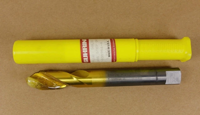 Guhring Step Drill Bit Carbide 14.68mm to 17.78mm .5781" to .7" TiN Coated