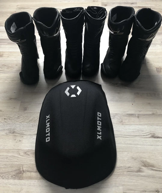Drei Paar Motorradstiefel 41 Schwarz Leder VANUCCI Alpinestars