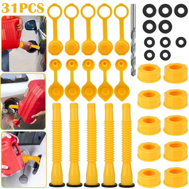 Gas Can Spout Nozzle Vent Kit Fit Replacement For Plastic Gas Cans Old Style Cap