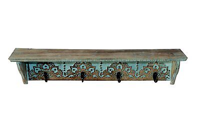 Hand Carved Decorative Wooden Wall Mounted Shelf/Bracket/Shelves 27 X 5 X 5.5 in