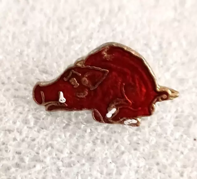 Vintage Boar Razorback Animal 1970s Hat Lapel Pin New NOS