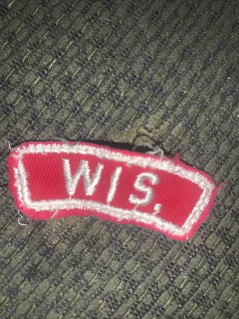 Older Boy Scout Wis Wisconsin Red White state strip BSA