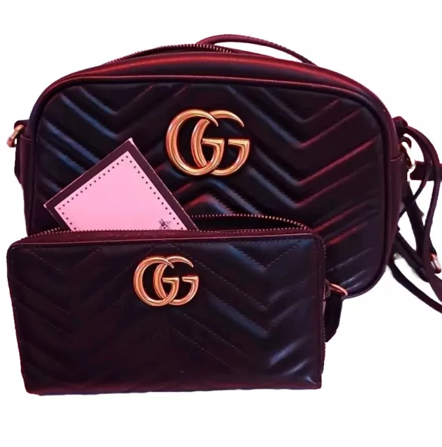 Gucci GG Marmont Small Shoulder Bag W/ GG Marmont Zip Around Wallet