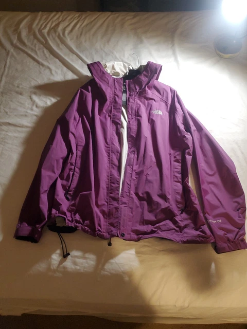 The North Face Women's HyVent Rain Coat Jacket (XL) Purple Waterproof. See Pics. The North Face Women's HyVent Rain Coat Jacket (XL) Purple Waterproof. See Pics.