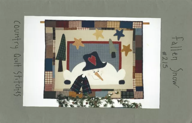 Fallen Snow - Applique & Stitchery Pattern 215 From Country Quilt Stitches