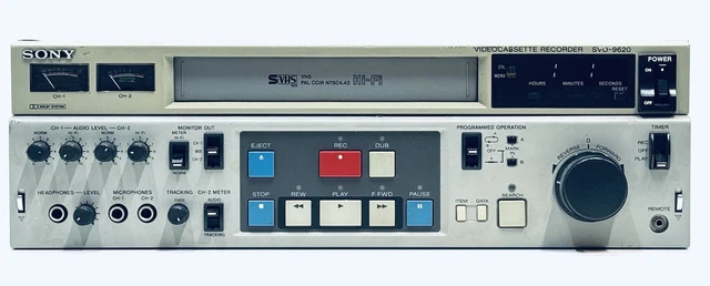 Magnétoscope Pro Sony SVO-9620 – S-VHS / VHS, Matériel Broadcast D'occasion