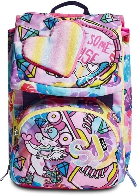 Seven Zaino Estens.sdoppiabile Big Sj Gang Rollerskate Girl Unicorn Cod.2226.382