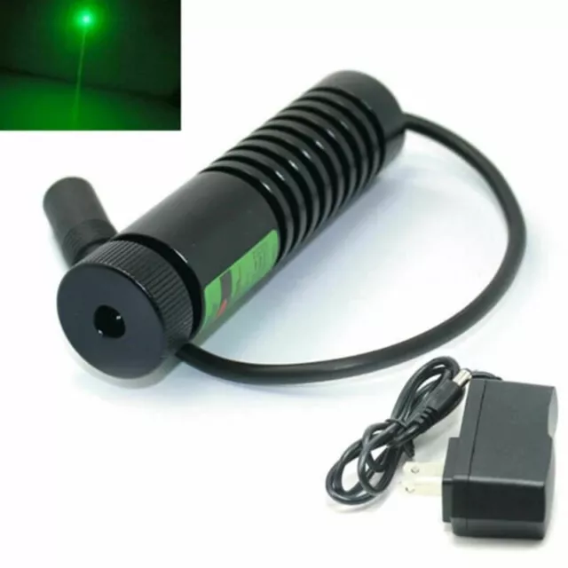 Focusable 515nm 520nm 300mW Spot Dot Green Laser Diode Module w 12V Adapter