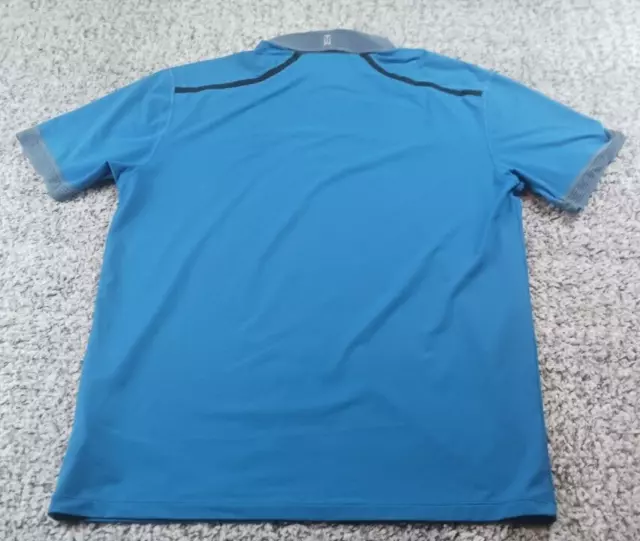 NIKE GOLF POLO Shirt Mens Size M Tiger Woods Collection Dri Fit Blue ...