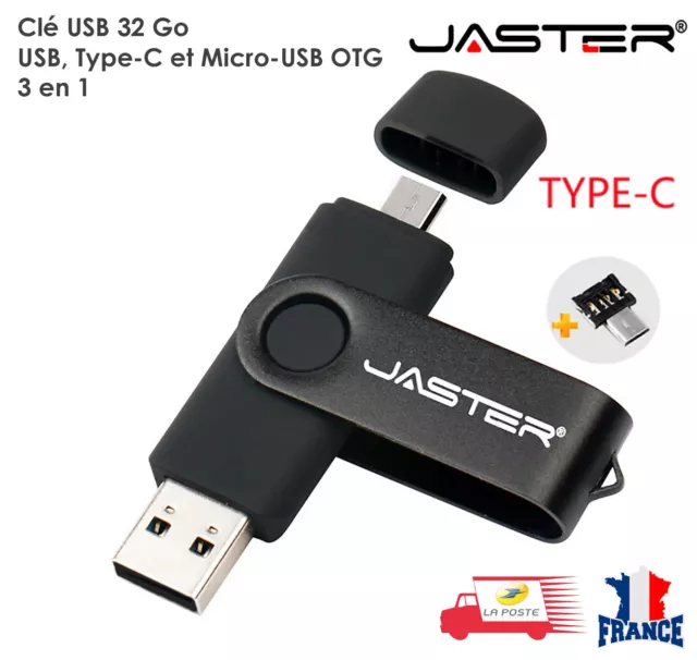 Clé USB 3.0 Emtec Dual Lightning iCobra2 T500 - 32Go (Noir)