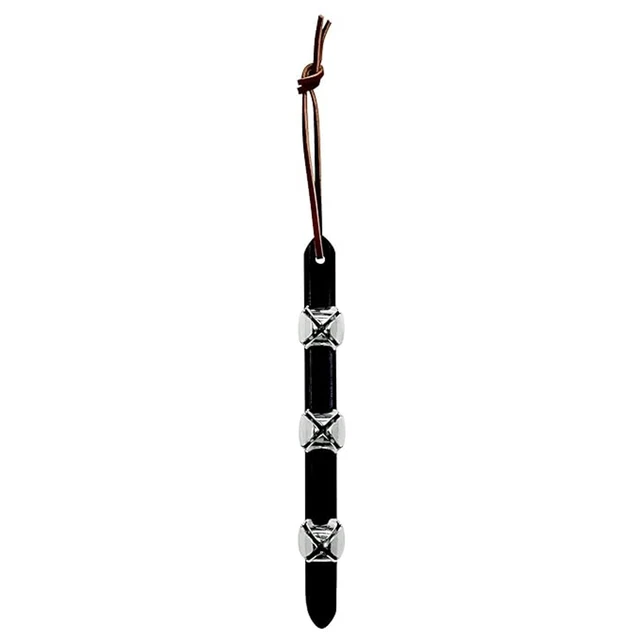 Weaver Leather Sleigh Bells Strap, Nickel Plated 3-Bell Door Hanger, 10.5 in