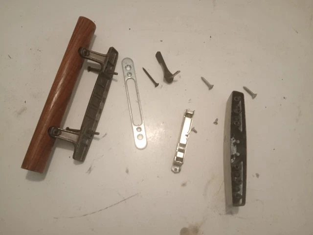 Vintage Sliding Glass Door Handle Set Wood Metal