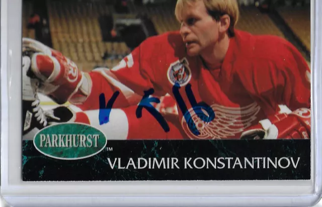 Vladimir Konstantinov 1991-92 Parkhurst Rookie #46 BAS BGS Certified  Autograph