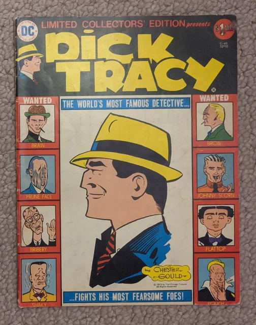 DC DICK TRACY Limited Collectors Edition C-40  Oversized 1975 Comic Book