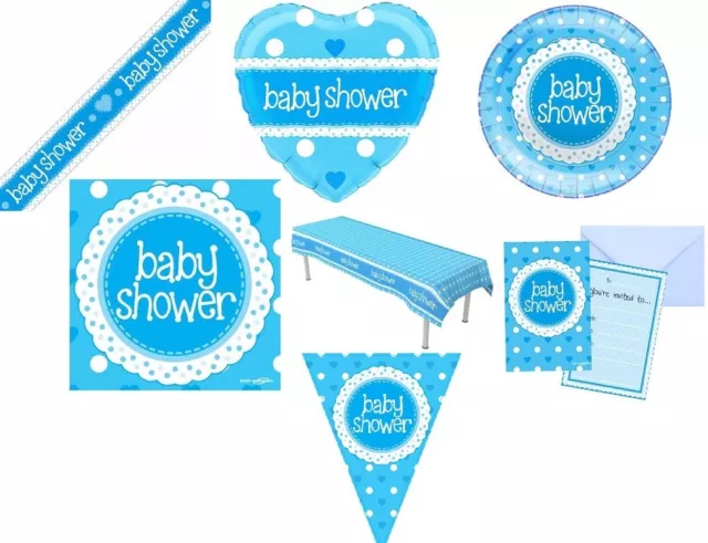 Blue Baby Boy Baby Shower Party Supplies Tableware Decorations Boy Partyware
