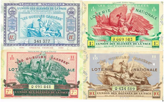 RARE BEAUTIFUL BIG 1930's FRANCE LOTTERY NOTE(S)! EACH DIFFERENT! PRICED SINGLY