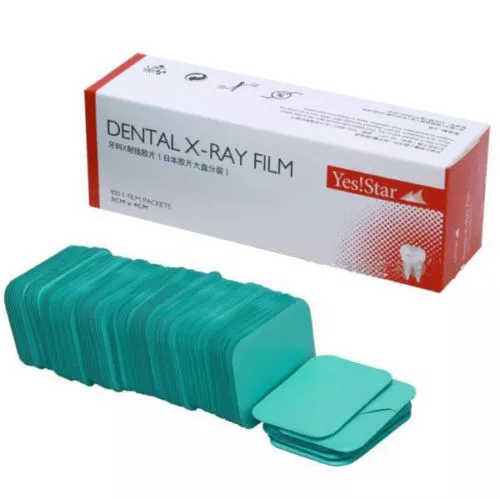 100 Pcs/Box Dental X-Ray Film Size 3cm x 4cm for Reader Scanner Machine Yes Star