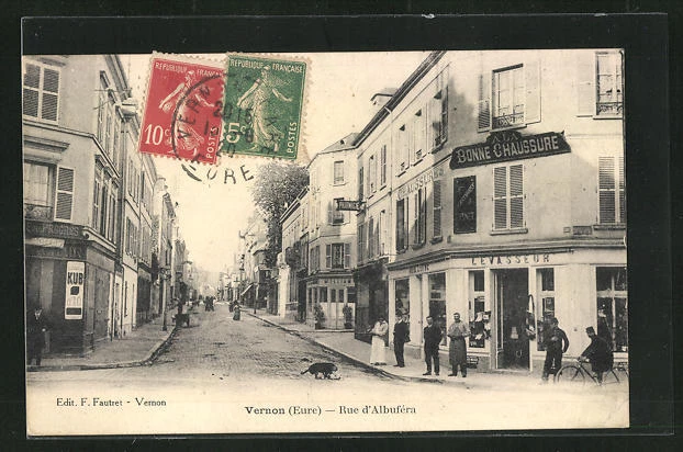 CPA Vernon, Rue d´Albufèra 1920