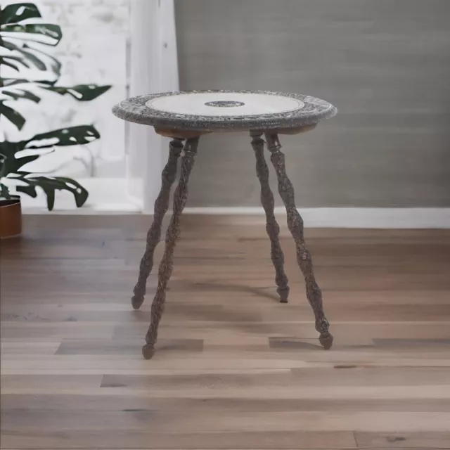 Twist-Leg Rosewood Side Table