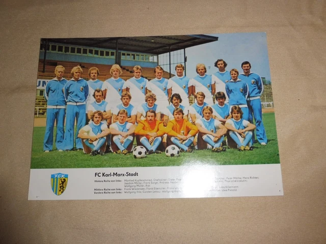 FUSSBALL DDR OBERLIGA 1978/1979 Mannschaftsbild FC KarlMarxStadt