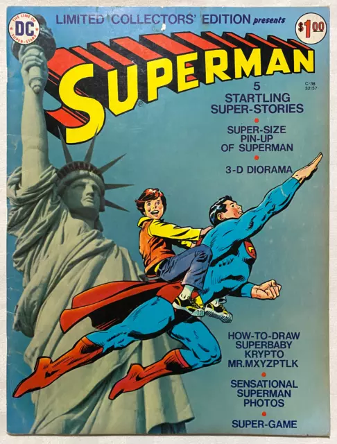 SUPERMAN DC Comics Treasury Edition Comic Book 1975 Giant Size Ltd Collectors Ed