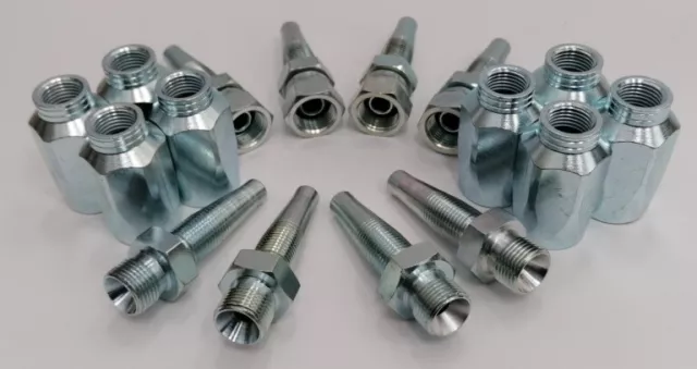 Reusable Hydraulic Fitting Set, Bsp male / female x 2 wire, 1/4", 3/8",1/2",3/4"