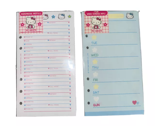 HELLO KITTY DAY Planner WEEKLY Agenda Refill Paper, Fits LV MM, A6 £5.82 -  PicClick UK