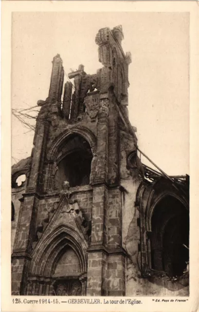 CPA AK Militaire GERBEVILLER - La tour de l'Église (362163)