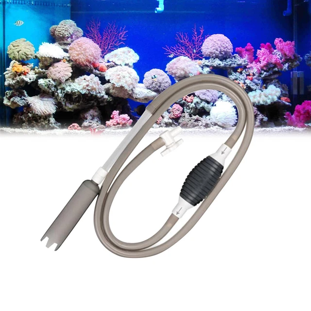Herramienta limpiadora de grava para tanque de peces herramienta limpiadora de grava para acuario gris