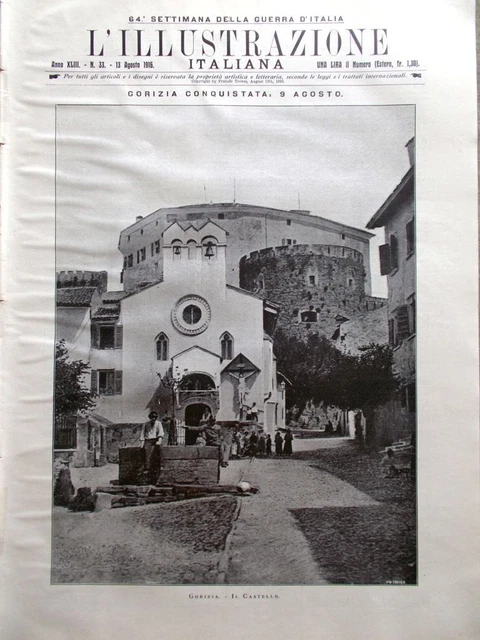 L'ILLUSTRAZIONE ITALIANA 30 Agosto 1908 Piedigrotta Adulis Trieste Spezia Trento EUR 15,50