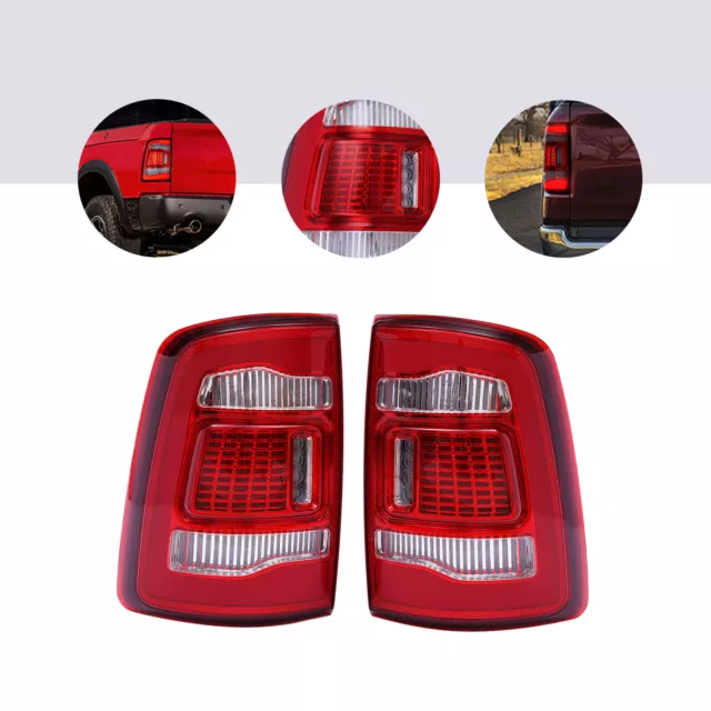 LED Tail Lights For 2009-2018 Dodge Ram 1500 2500 3500 Rear Brake Stop Taillamps