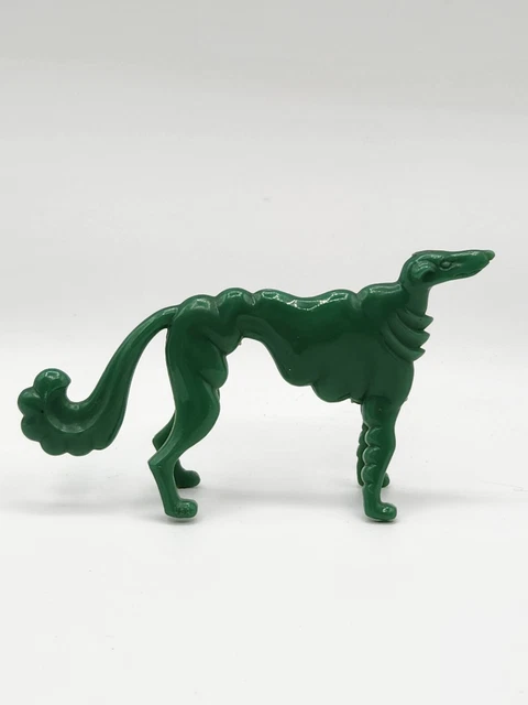 Don Manning Art Deco Borzoi Russian Wolfhound Hunter Green Stylized NOSCO USA
