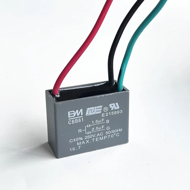 Capacitor Para Ventilador 2 Fios 12uf 250vac 50/60hz Ipc - Capacitor