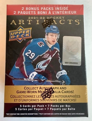 SEALED Upper Deck NHL 2021-22 Artifacts Hockey Trading Card BLASTER Box