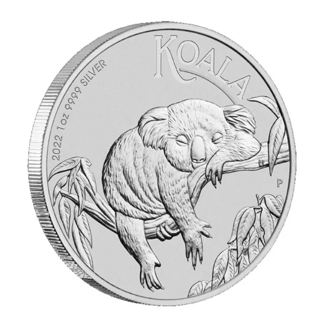 Perth Mint 1 oz Argent 999 Koala 2022 $1 BU Neuve Sous Capsule