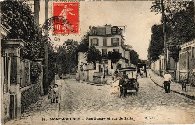 CPA Montmorency Rue Guetry et rue de Paris (1319864)