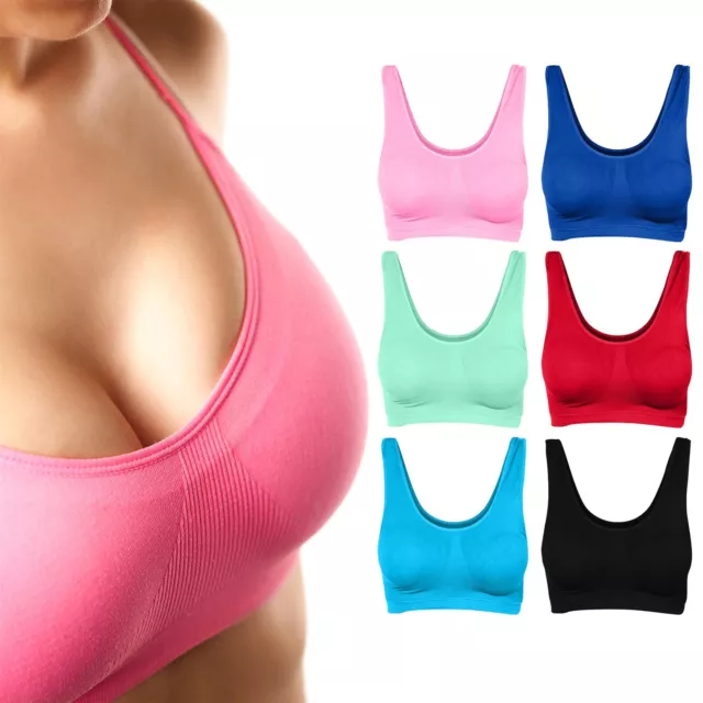 Womens Seamless Comfort Bra Shapewear Sports Stretch Comfy Crop Top Vest Support