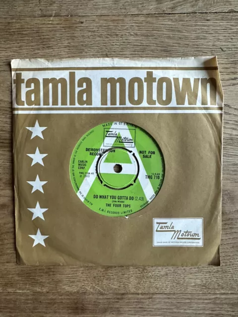 Soul FOUR TOPS Do What You Gotta Do Tamla Motown DEMO TMG 710