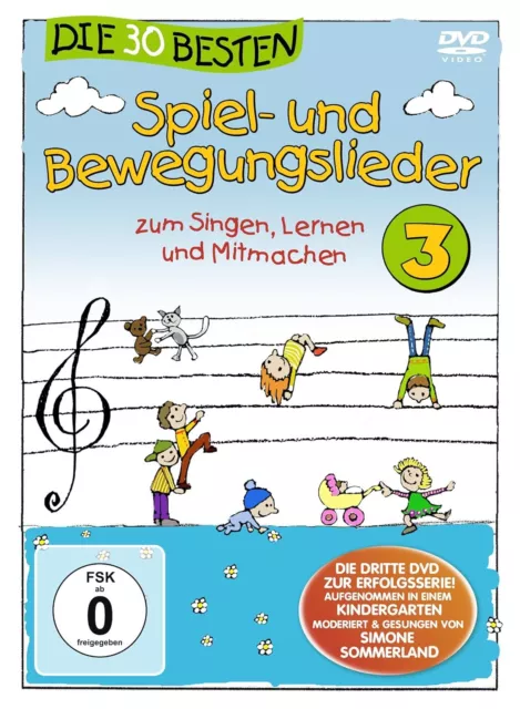 DVD "Die 30 besten Spiel- und Bewegungslieder 3", inkl. Texte, Simone Sommerland