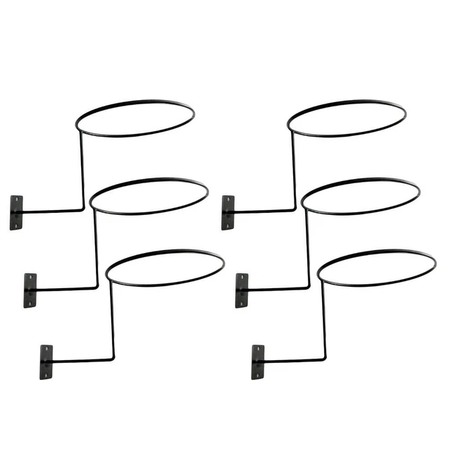 Lots 6 Wall Mounted Helmet Holder Metal Stand Hook Hat Display Rack Hanger Bike