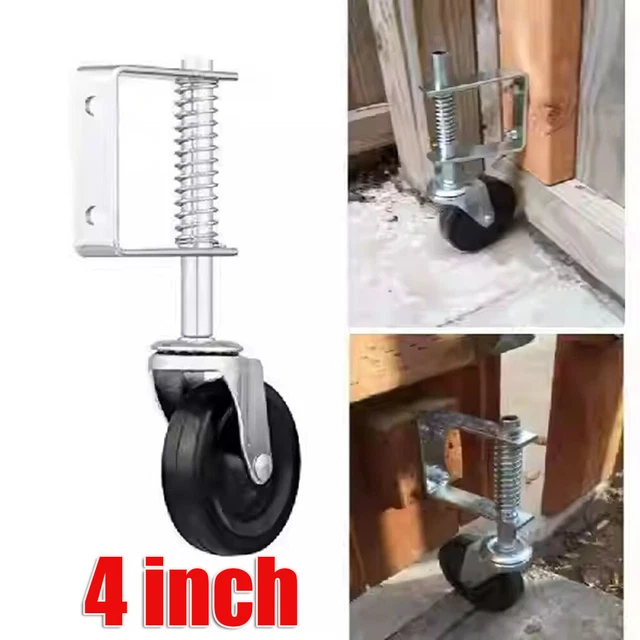 4'' SLIDING GATE Wheel Spring Loaded Swivel Roller Heavy Duty 60kg Load ...