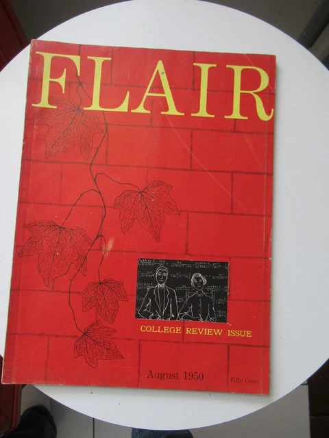 1950 Vintage Flair magazine AUGUST VOGUE LIKE FASHION & Design, HARVARD LAMPOON!