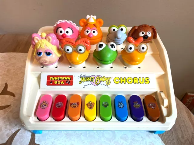 Vintage Muppet Babies Chorus Musical Piano Band Toy Jim Henson 1985 Tunetown USA