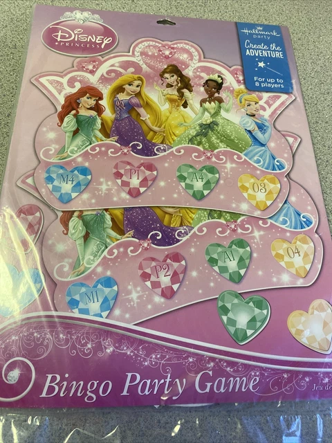 Disney Princess birthday party supply-bingo games for 8. New