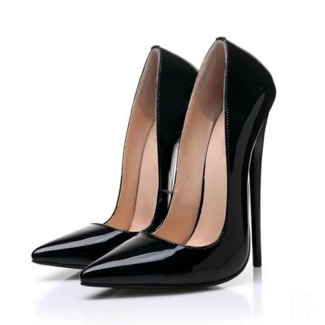 Women's Very High Stiletto Heels Patent Leather Party Pointed Toe Shoes Clubwear