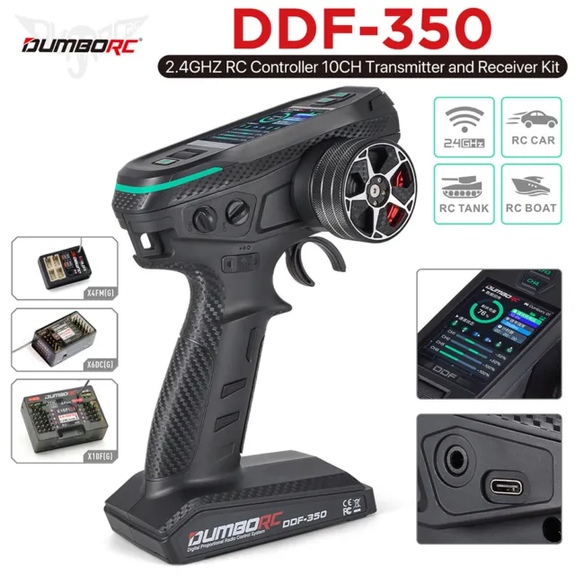 DUMBORC DDF-350 Transmitter Receiver 2.4G 10CH Digital Radio Remote Controller